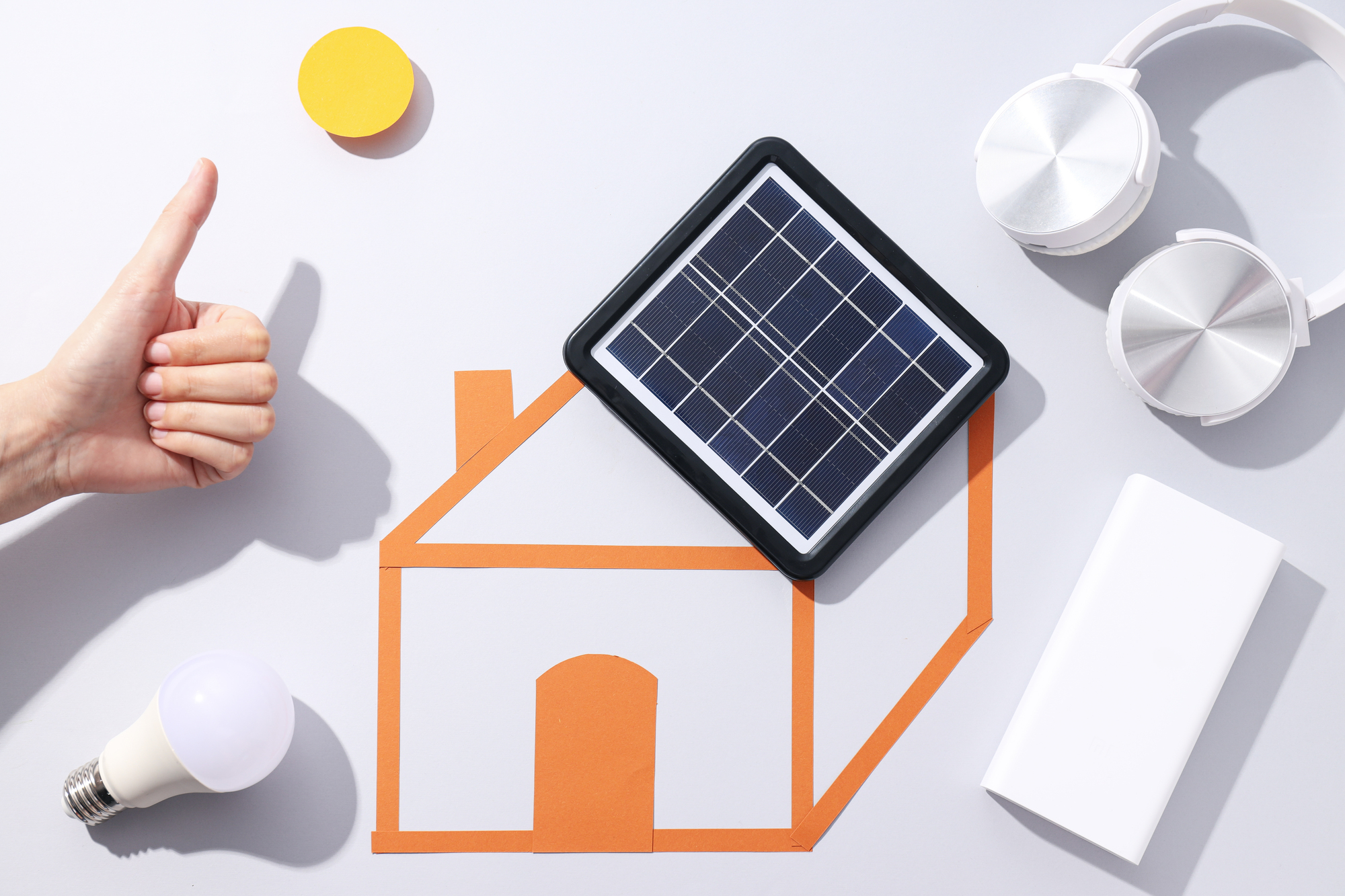 Self-consumption system with photovoltaic solar panels to generate renewable electricity